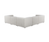 Lauren 5 Piece Sectional - Ivory Boucle Fabric