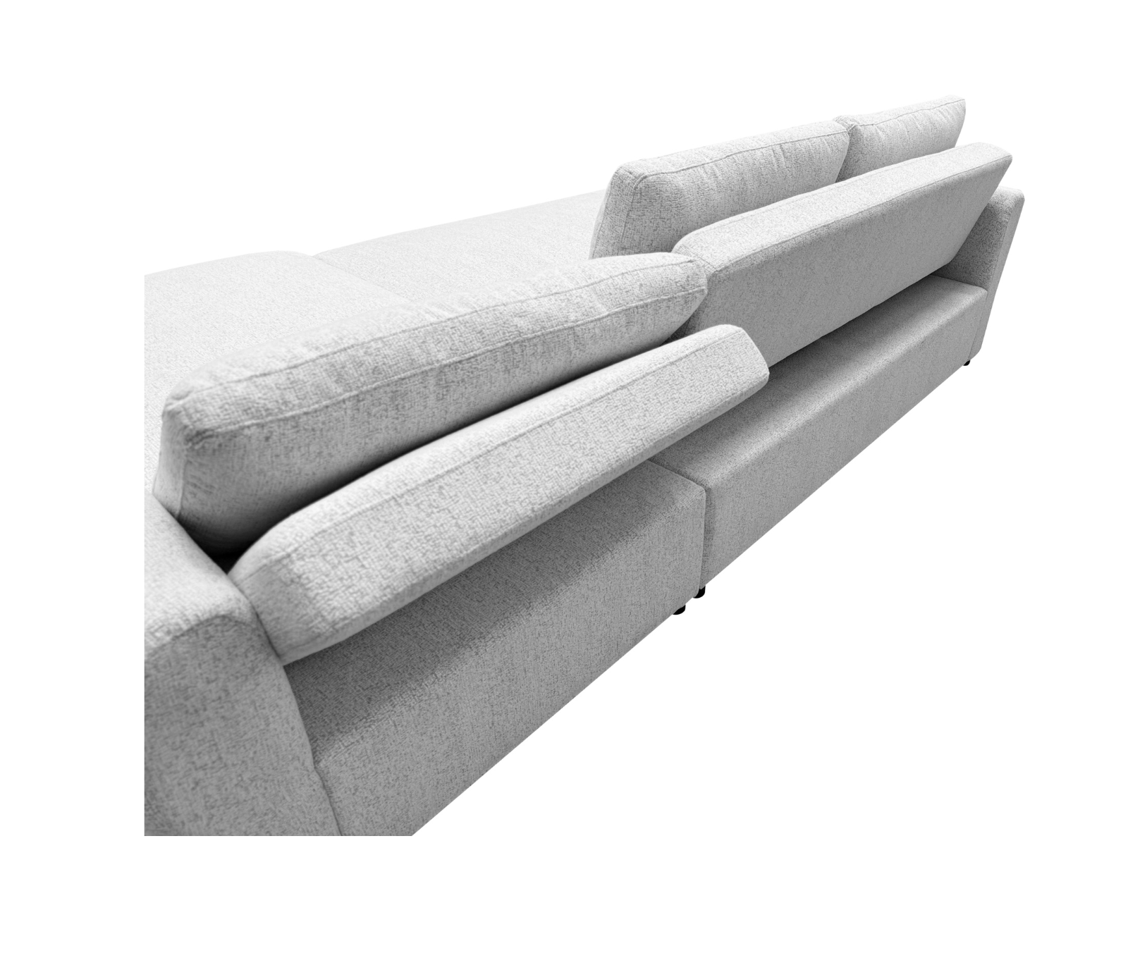 Leon 2 Piece Sectional w/ Pull-Out Sleeper - Grey Fog Fabric