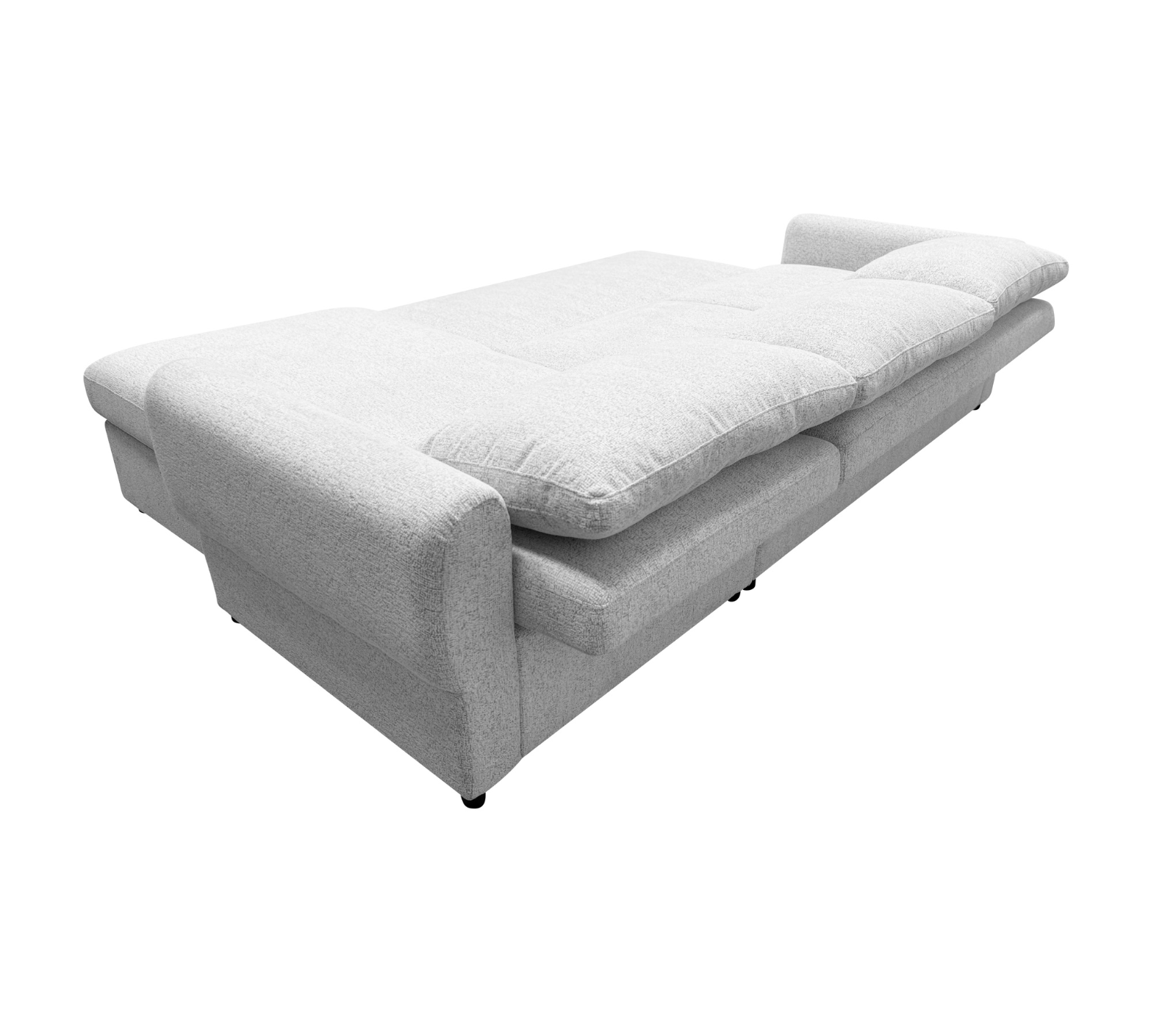 Leon 2 Piece Sectional w/ Pull-Out Sleeper - Grey Fog Fabric