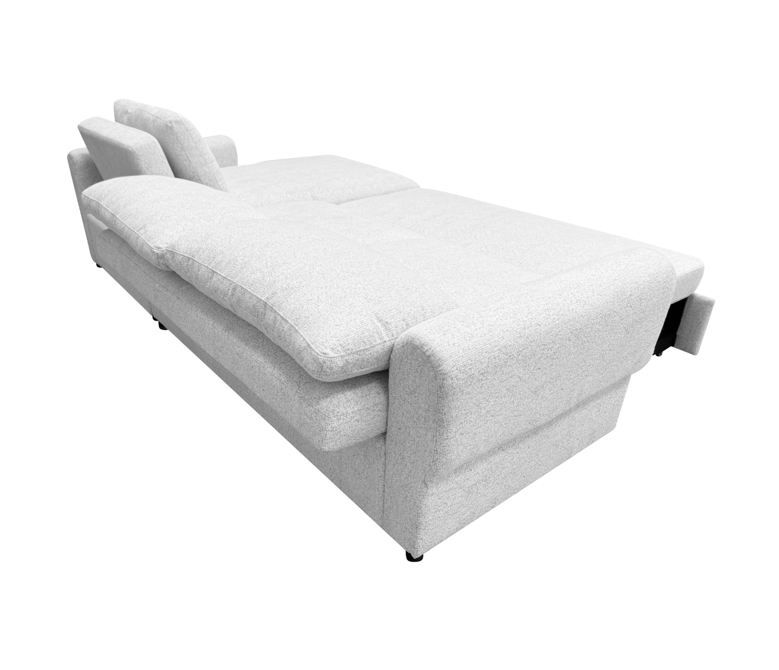 Leon 2 Piece Sectional w/ Pull-Out Sleeper - Grey Fog Fabric