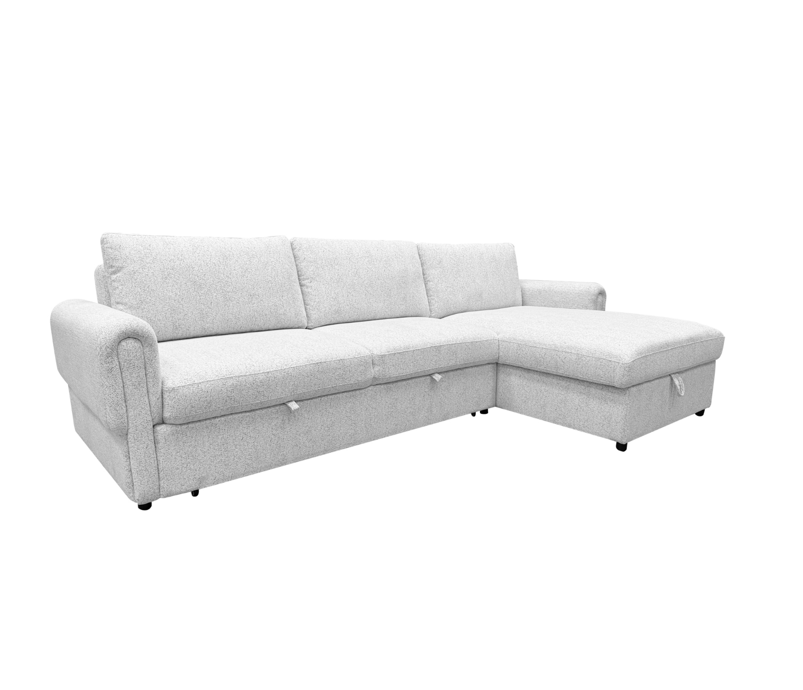 Leon 2 Piece Sectional w/ Pull-Out Sleeper - Grey Fog Fabric