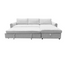 Leon 2 Piece Sectional w/ Pull-Out Sleeper - Grey Fog Fabric