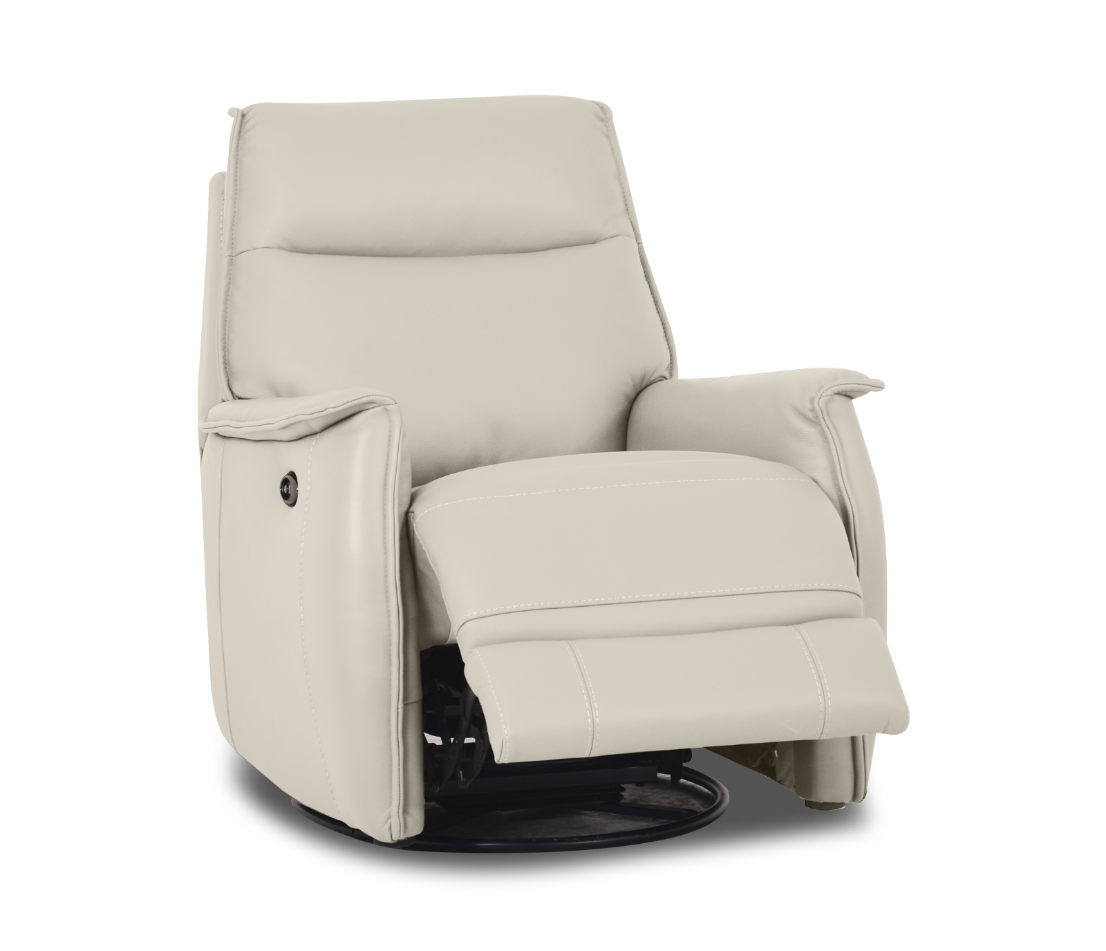 Lotus Swivel Power Recliner - Oatmeal Leather