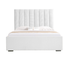 Marcel Upholstered Bed w/ Lift Storage - Blanco White Fabric