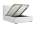 Marcel Upholstered Bed w/ Lift Storage - Blanco White Fabric