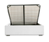 Marcel Upholstered Bed w/ Lift Storage - Blanco White Fabric