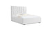 Marcel Upholstered Bed w/ Lift Storage - Blanco White Fabric
