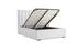 Marcel Upholstered Bed w/ Lift Storage - Blanco White Fabric