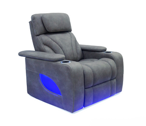 Maverick Chair - Power Reclining w/ Power Headrest - Steel Blue Fabric