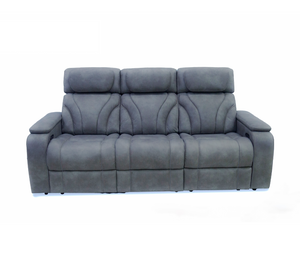 Maverick Sofa - Power Reclining w/ Power Headrests - Steel Blue Fabric
