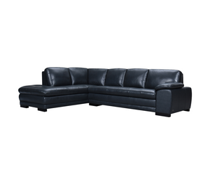 Miami 2 Piece Sectional - Midnight Blue Leather