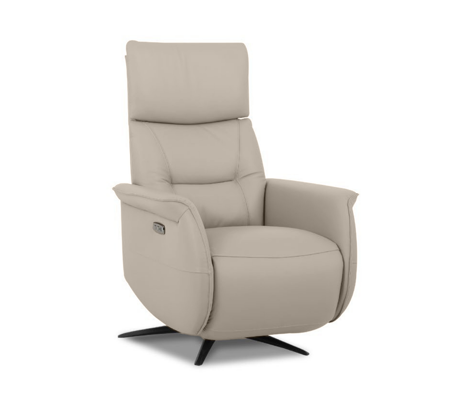 Mika Swivel Power Recliner - Frost Grey Leather