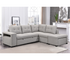 Mikayla 3 Piece Sectional w/ Pull-Out Sleeper - Light Grey Fabric