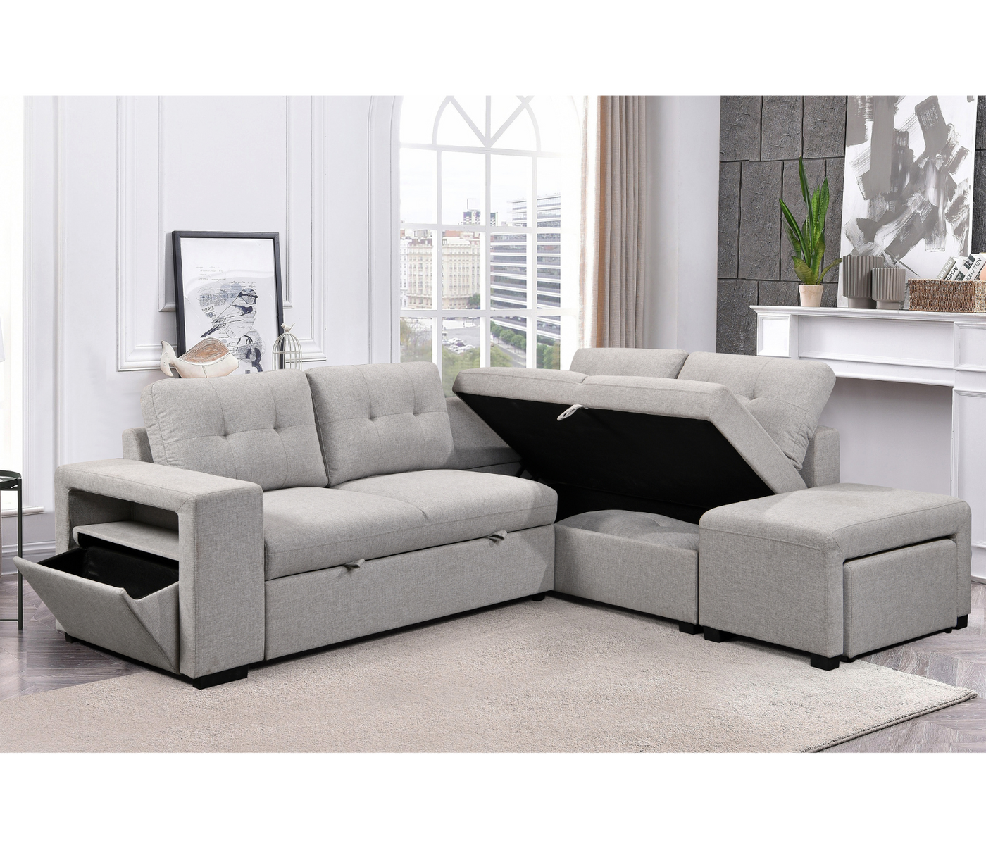 3 piece sectional with storage deals