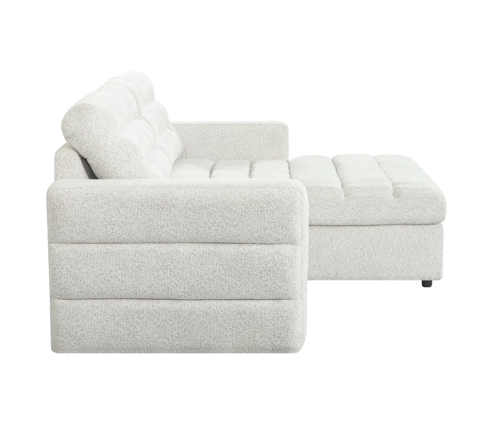 Montclair 2 Piece Sectional w/ Pull-Out Sleeper - Ivory Pebble Fabric