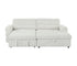 Montclair 2 Piece Sectional w/ Pull-Out Sleeper - Ivory Pebble Fabric