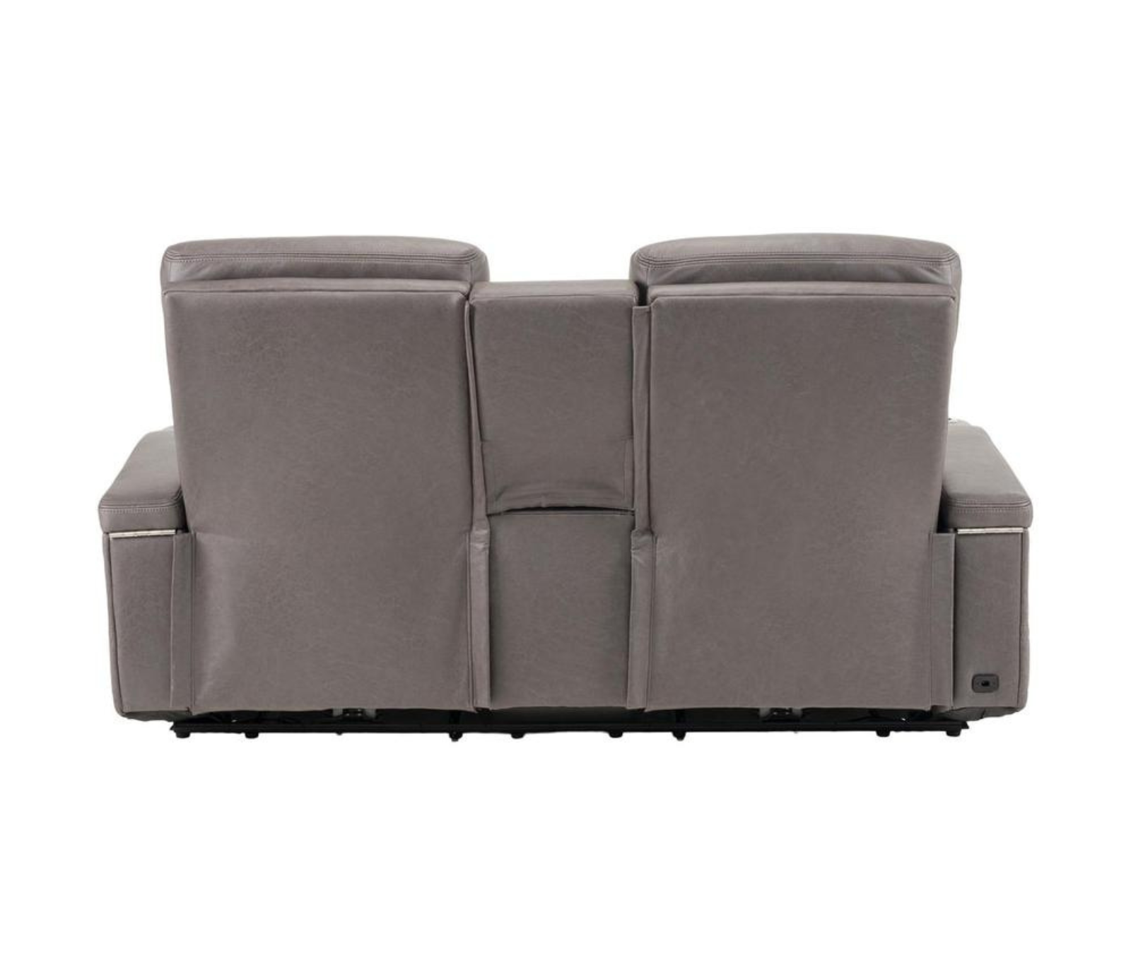 Monza Loveseat w/ Console - Triple Power & Massage - Grey Fabric