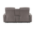 Monza Loveseat w/ Console - Triple Power & Massage - Grey Fabric