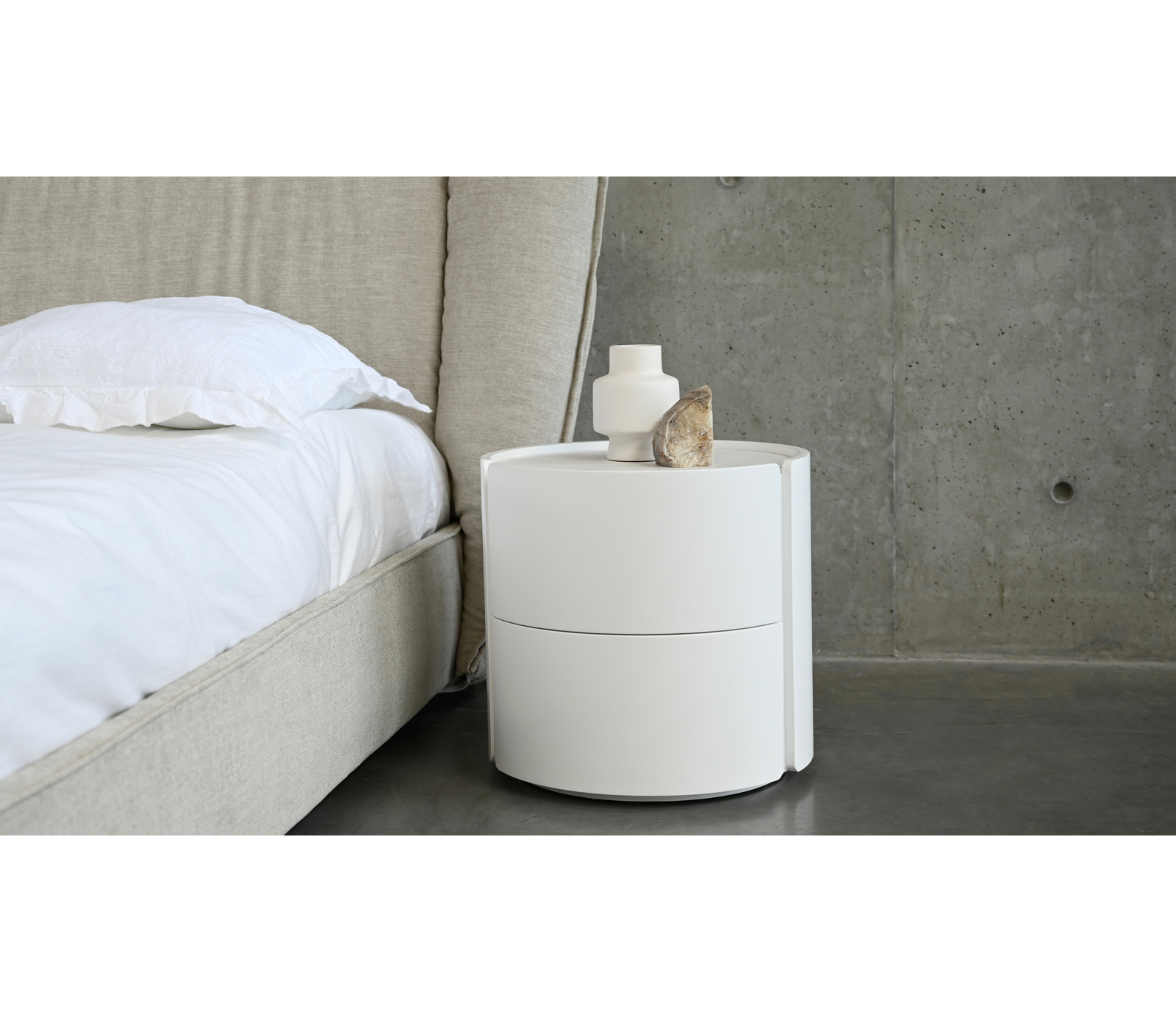 Burrow Nightstand - Matte White