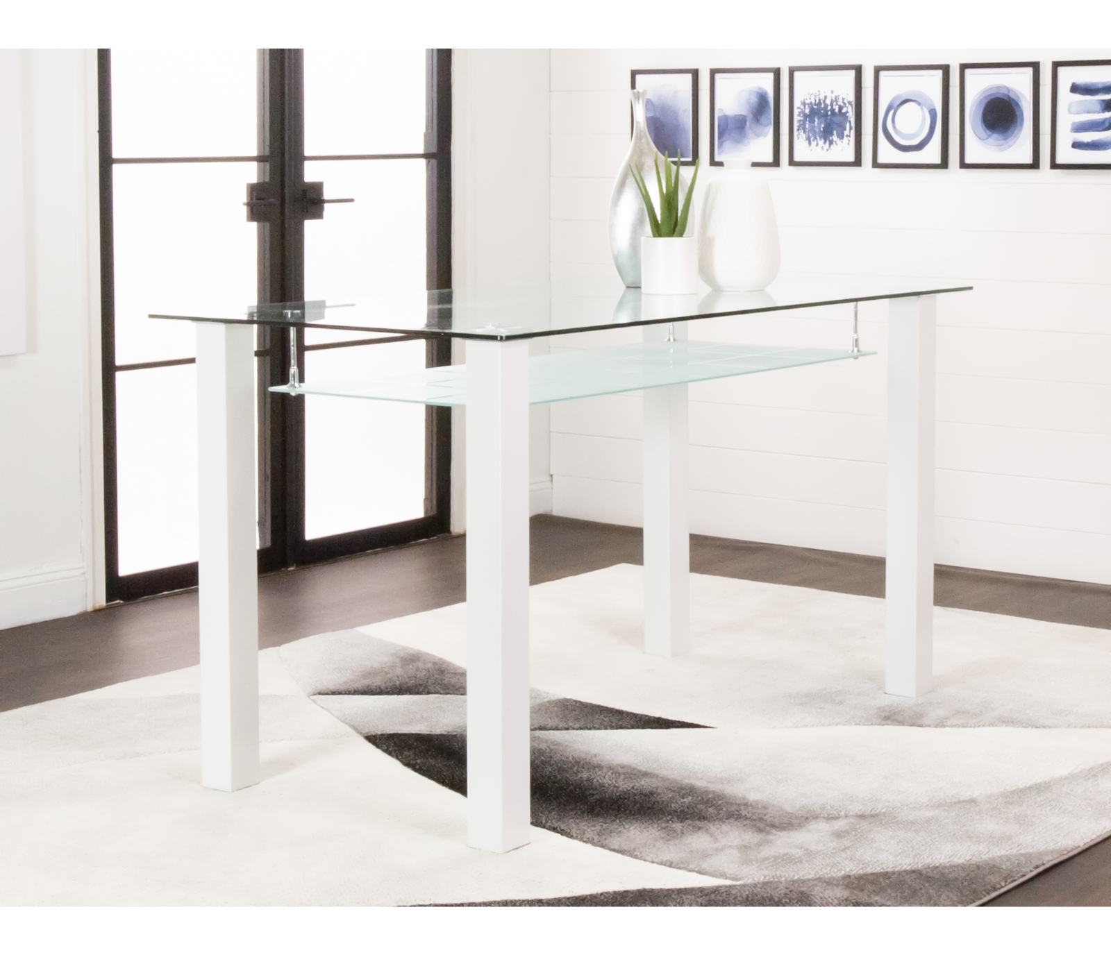 Napa 5 Piece Counter Dining Set - Rectangle - White
