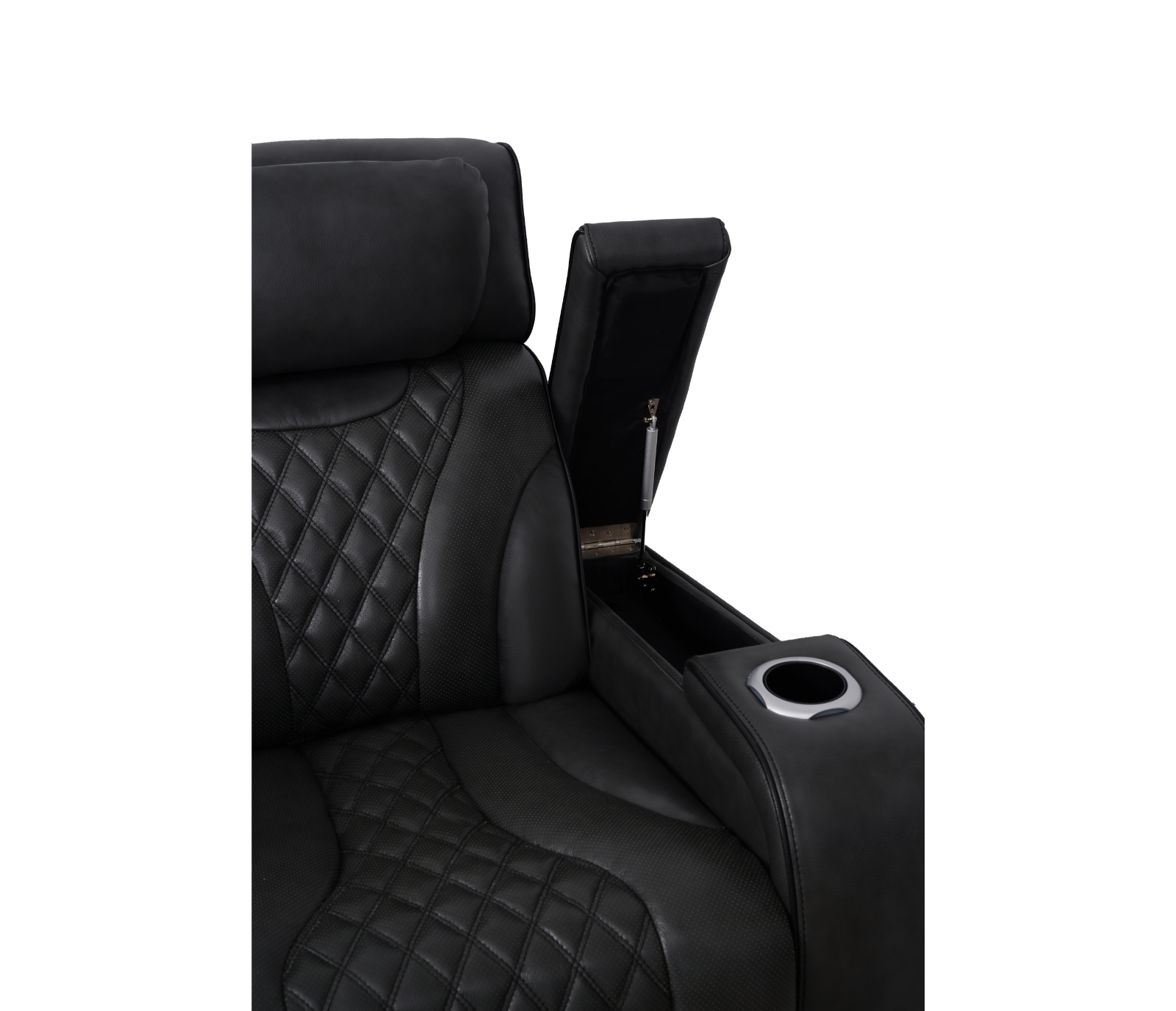 Nexus Sofa - Power Reclining w/ Power Headrests - Black Leather
