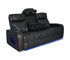 Nexus Sofa - Power Reclining w/ Power Headrests - Black Leather