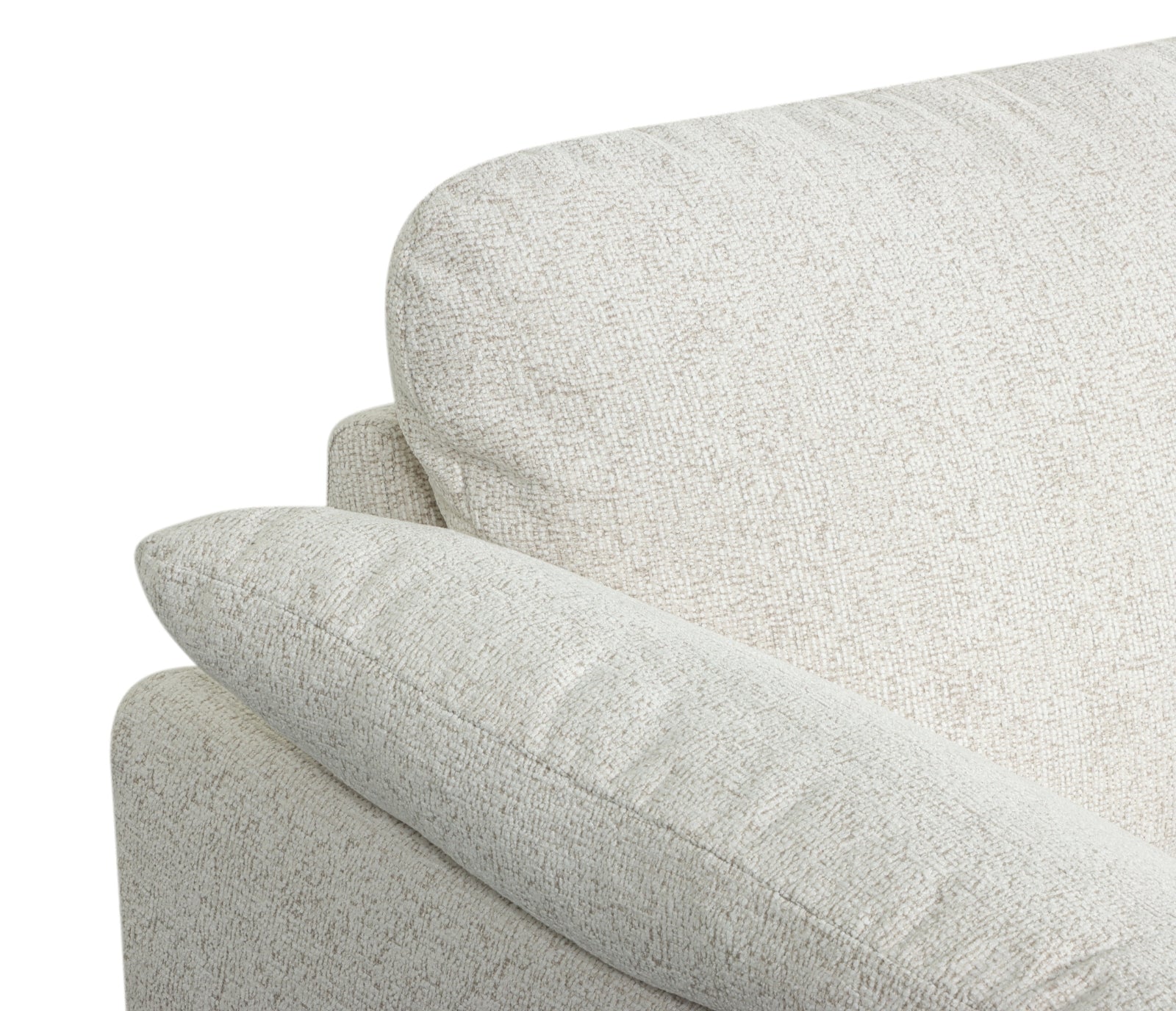 Nimbus 4 Piece Sectional - Cream Tweed Fabric