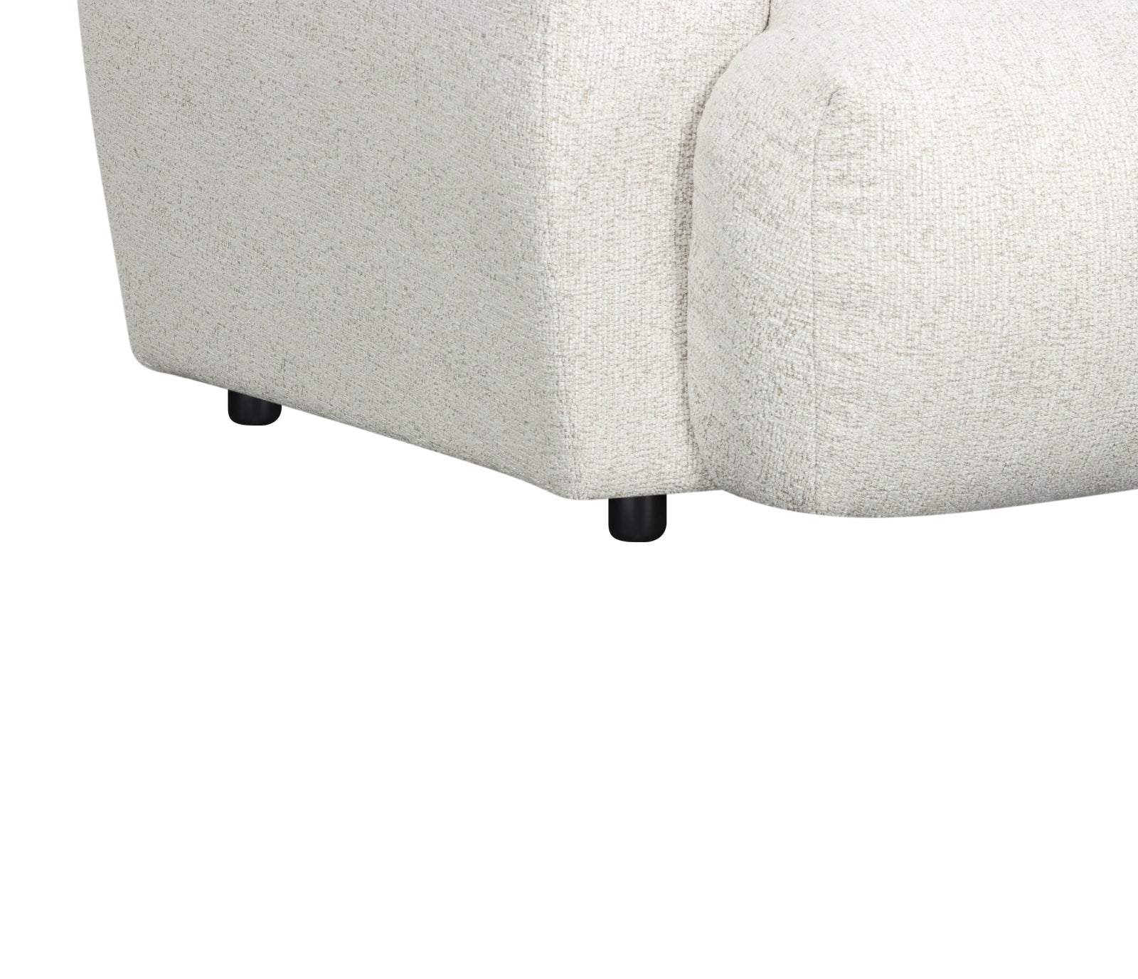 Nimbus 4 Piece Sectional - Cream Tweed Fabric