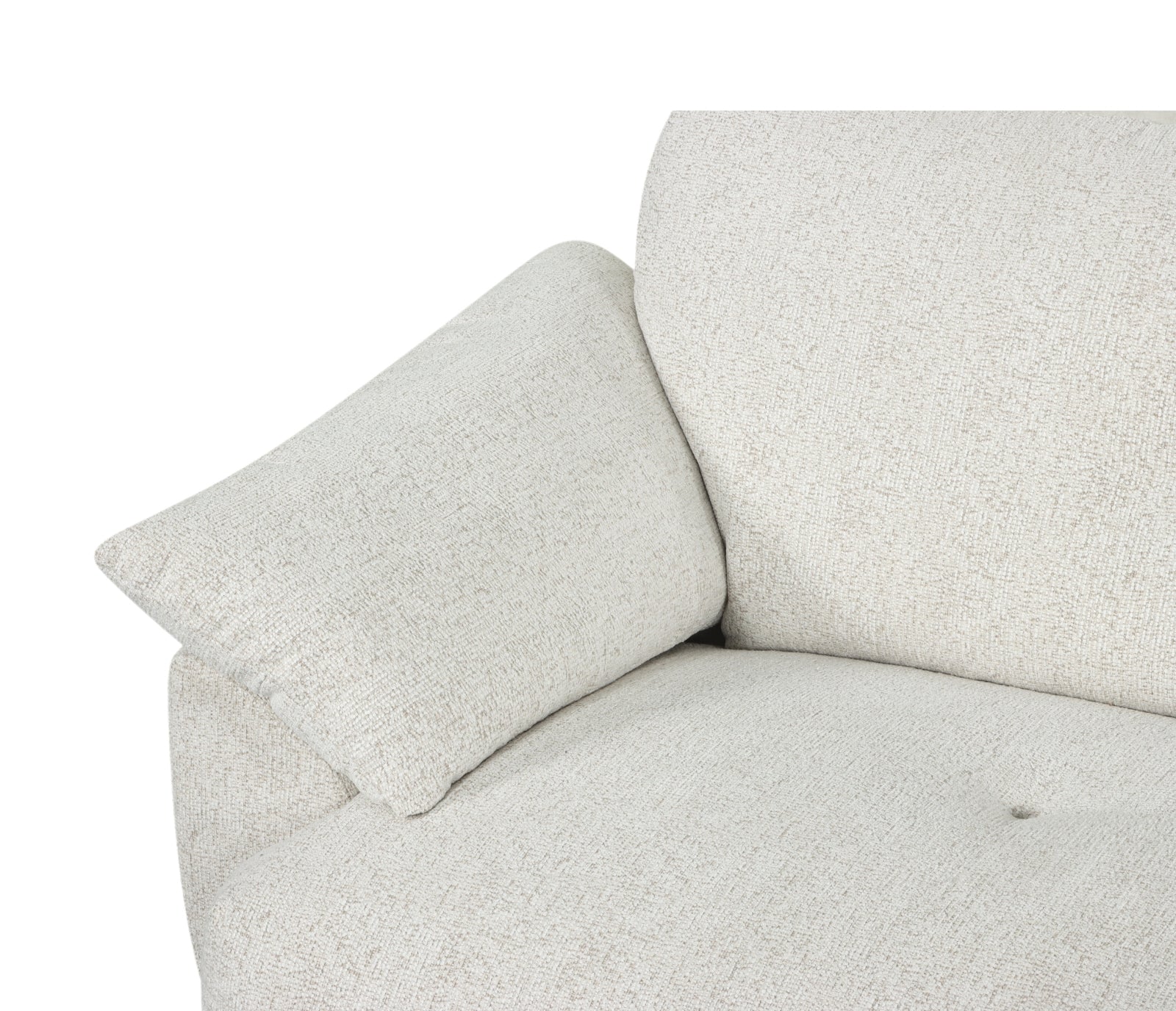 Nimbus 4 Piece Sectional - Cream Tweed Fabric