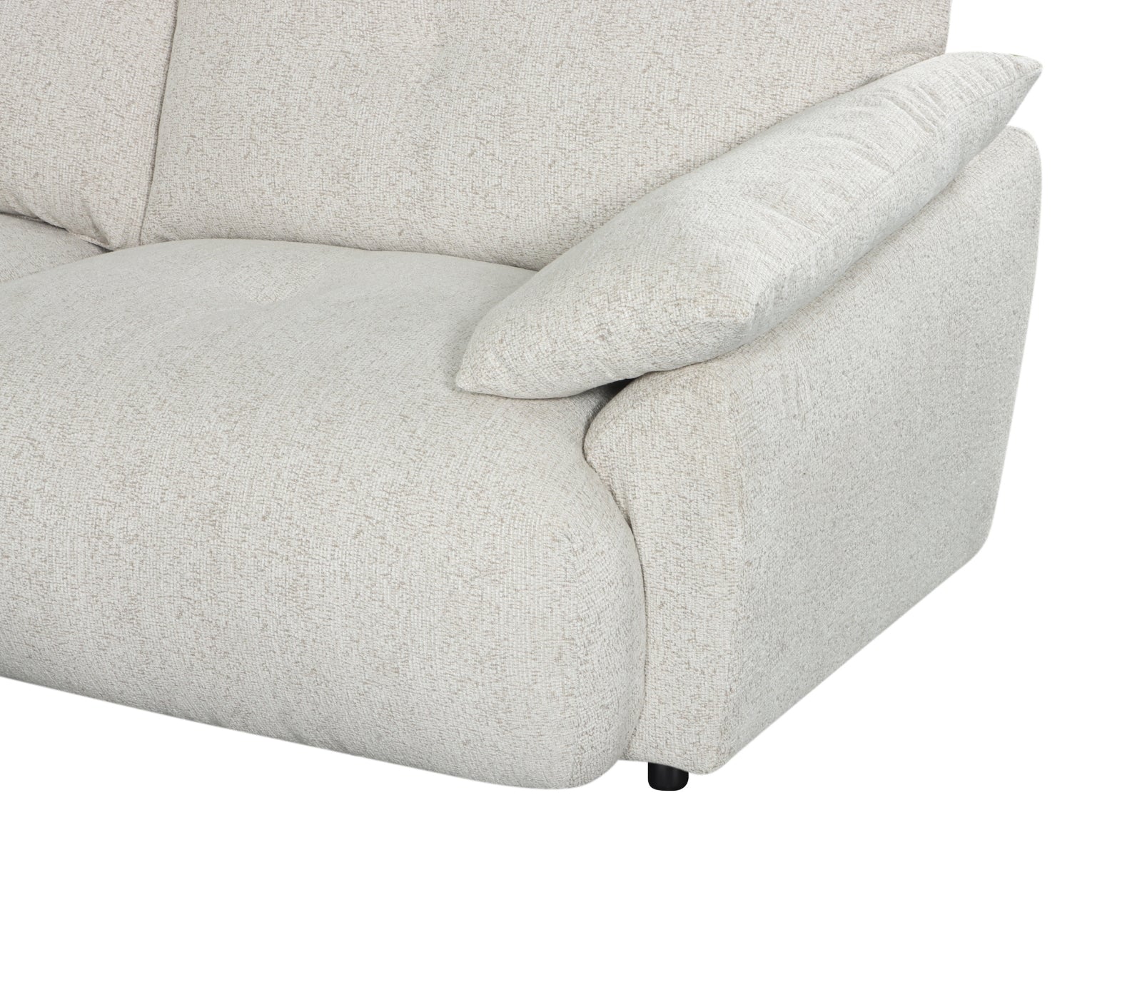 Nimbus 4 Piece Sectional - Cream Tweed Fabric
