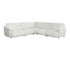 Nimbus 5 Piece Sectional - Cream Tweed Fabric
