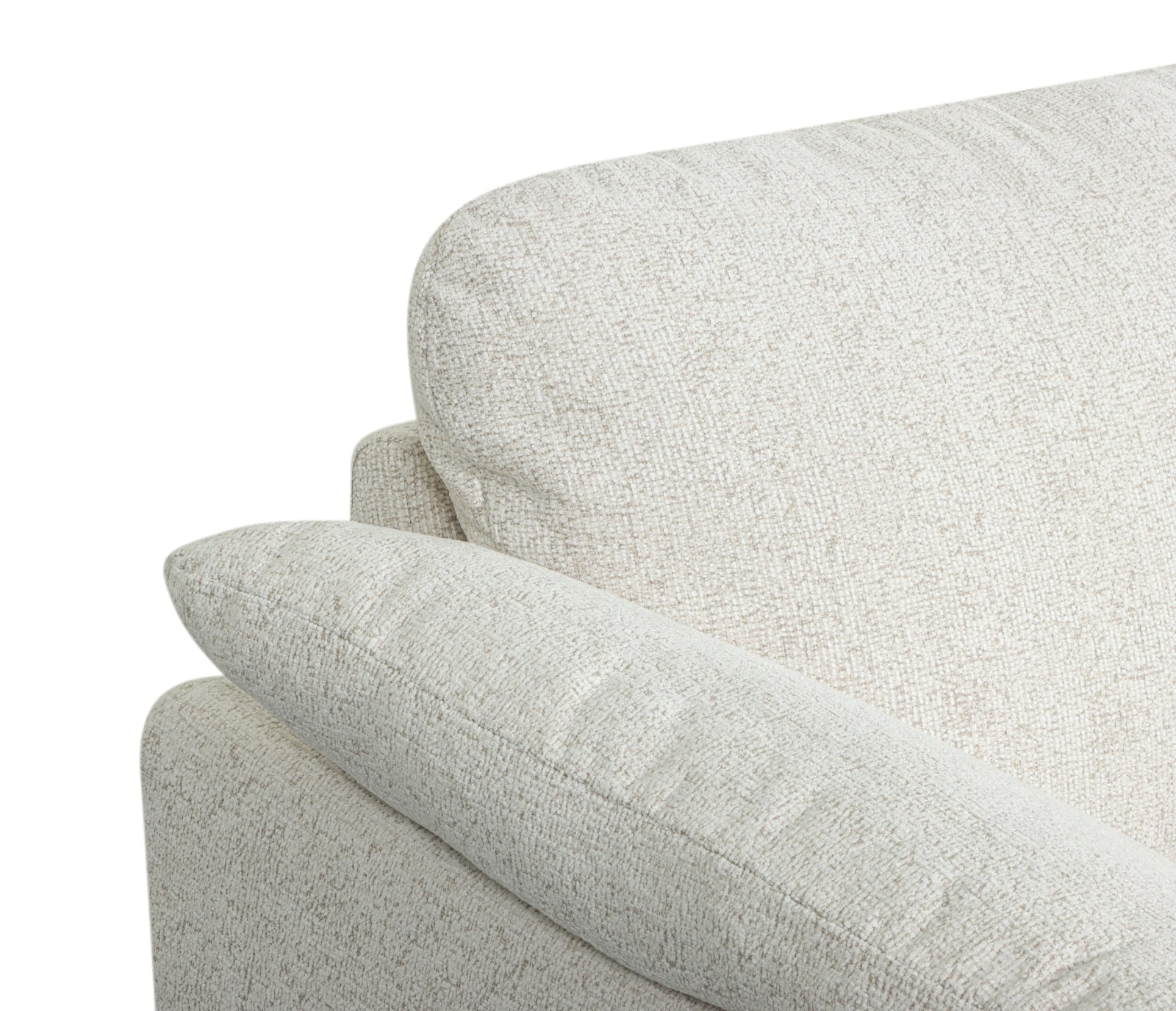 Nimbus 5 Piece Sectional - Cream Tweed Fabric