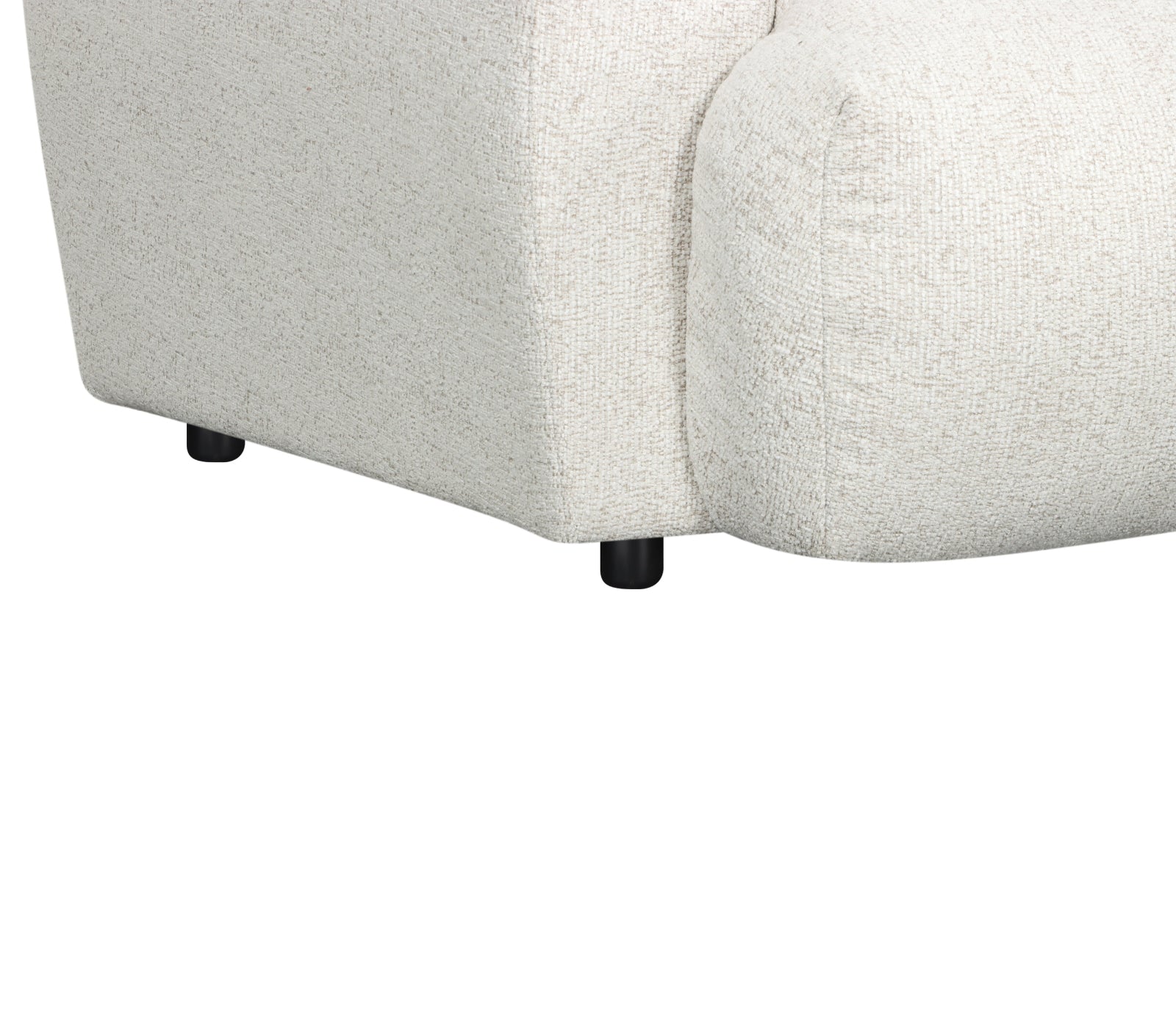Nimbus 5 Piece Sectional - Cream Tweed Fabric