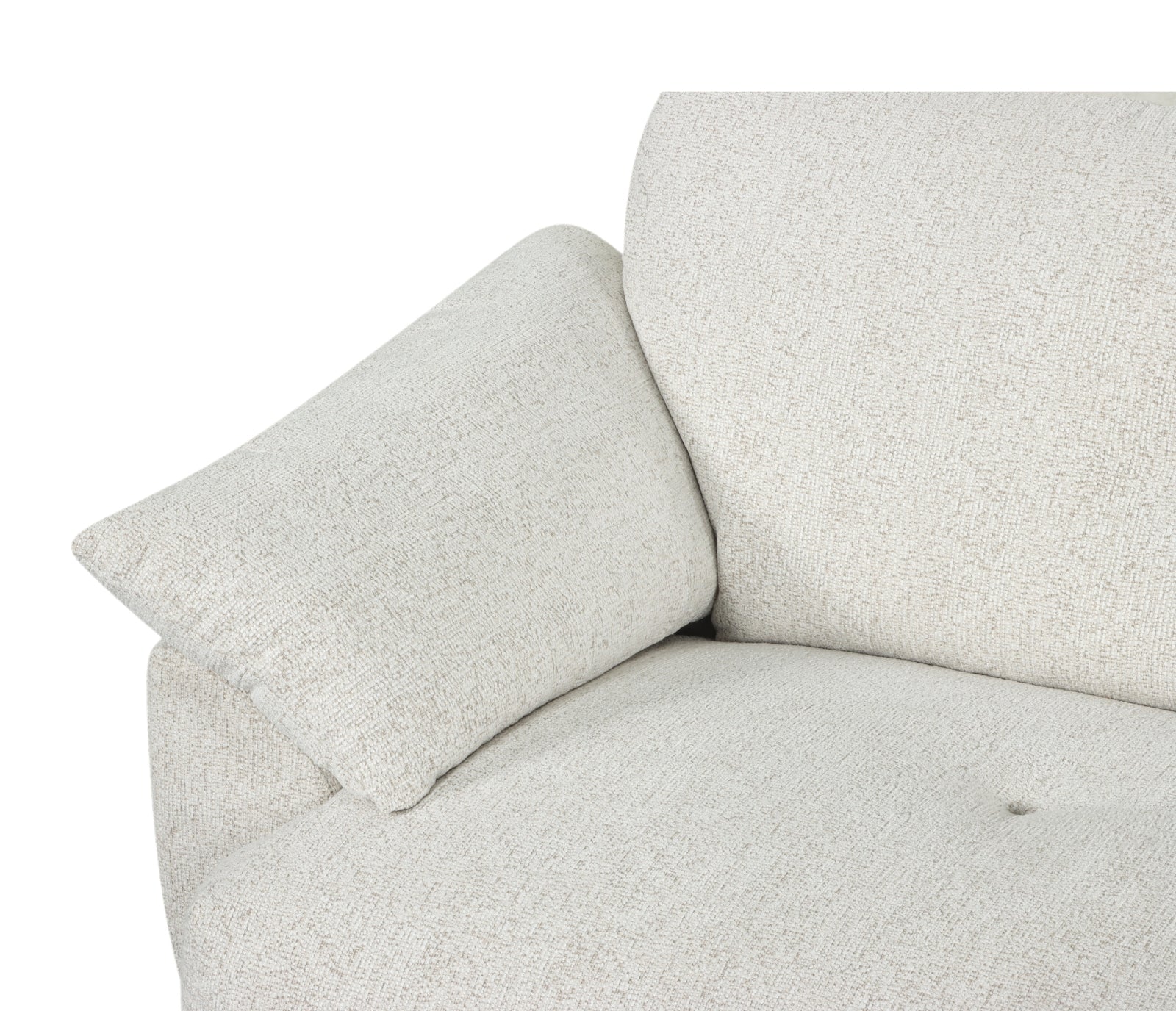 Nimbus 5 Piece Sectional - Cream Tweed Fabric