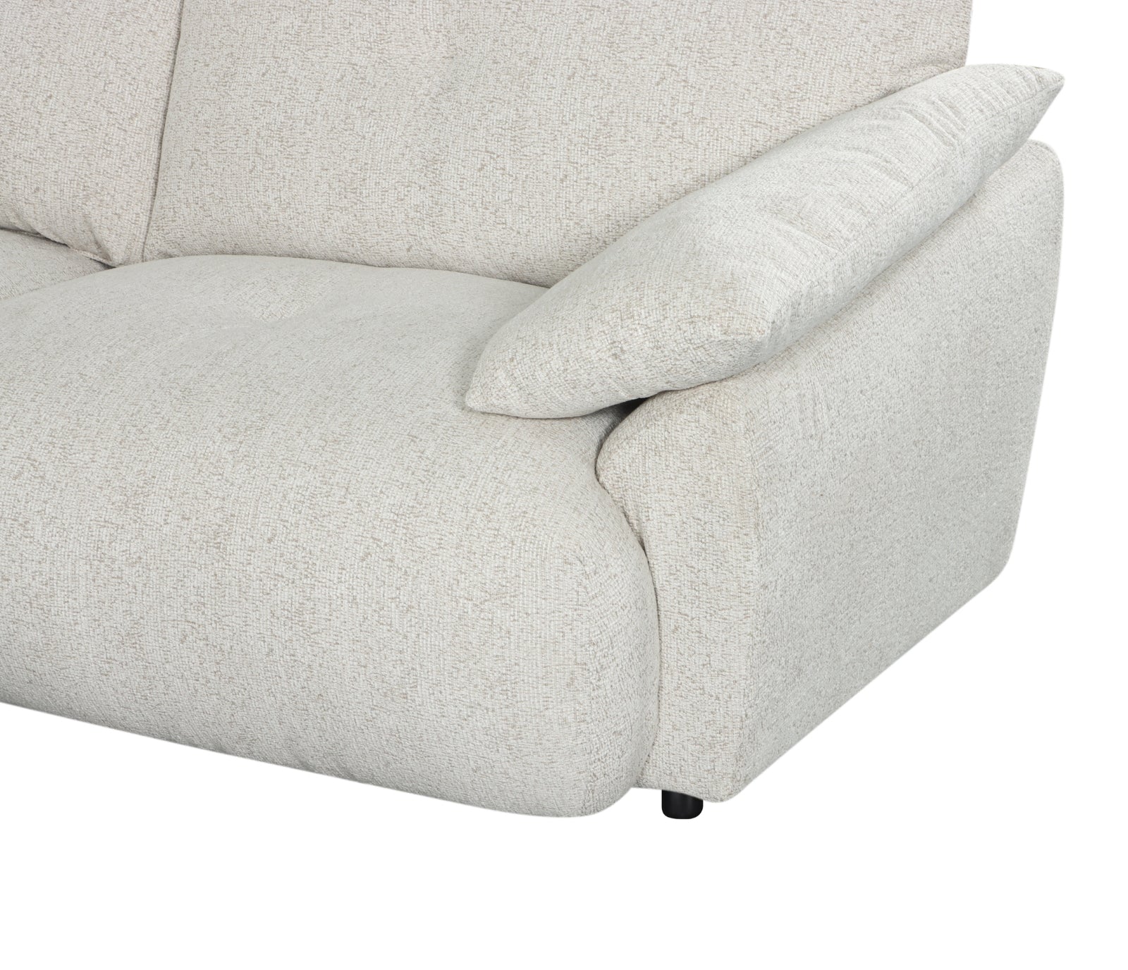 Nimbus 5 Piece Sectional - Cream Tweed Fabric