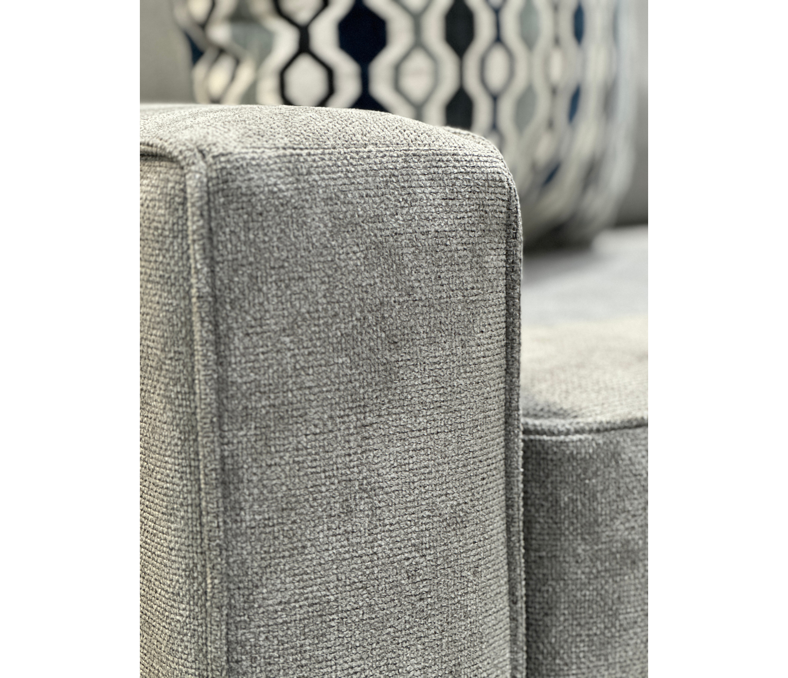 Nordel Condo Sofa - Silver Grey Fabric