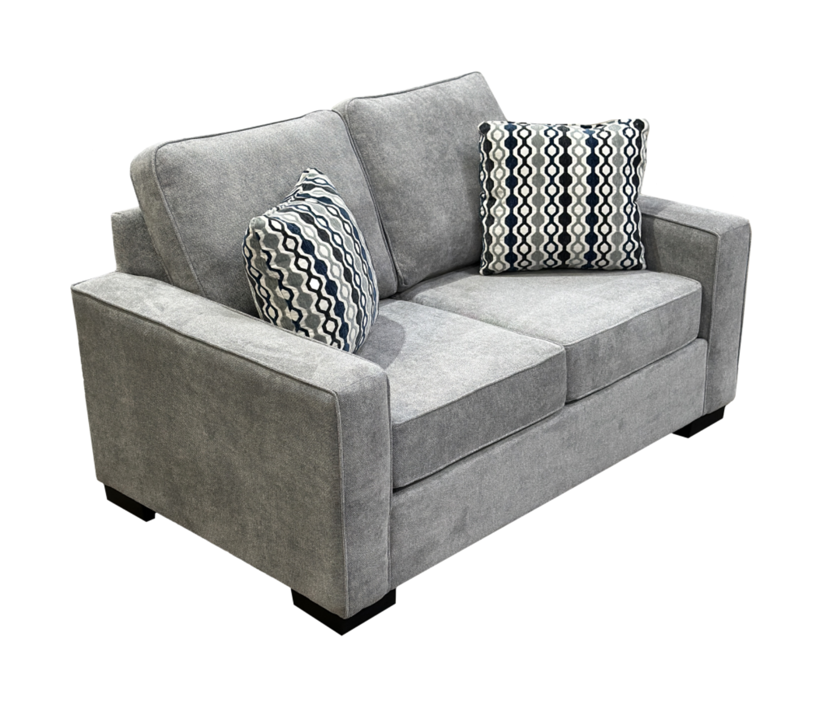 Nordel Loveseat - Silver Grey Fabric