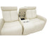 Odin Glider Loveseat w/ Console - Power Reclining w/ Manual Headrest - Pearl White Leather