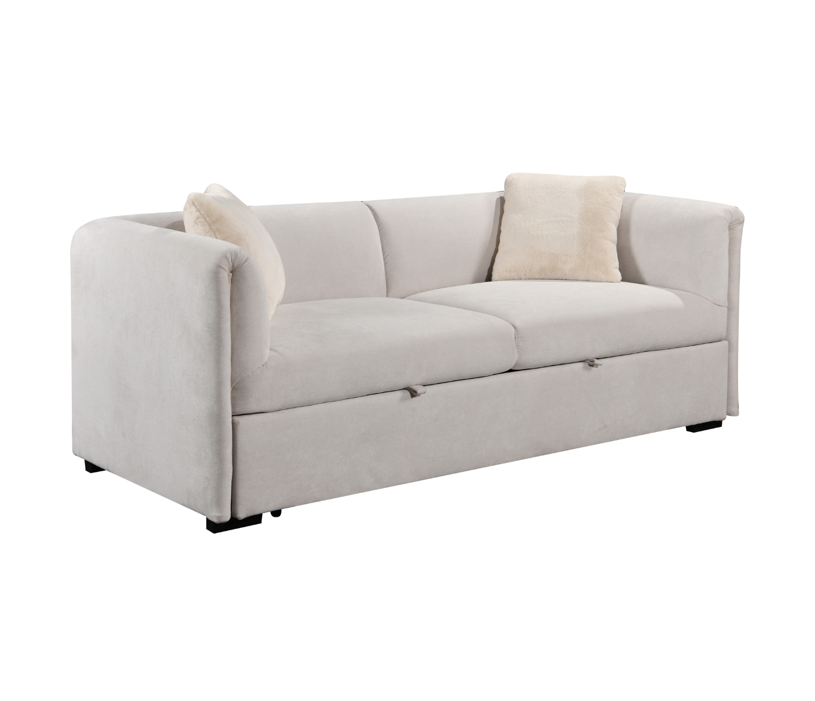 Ollie Sofa w/ Pull-Out Sleeper - Cream Fabric