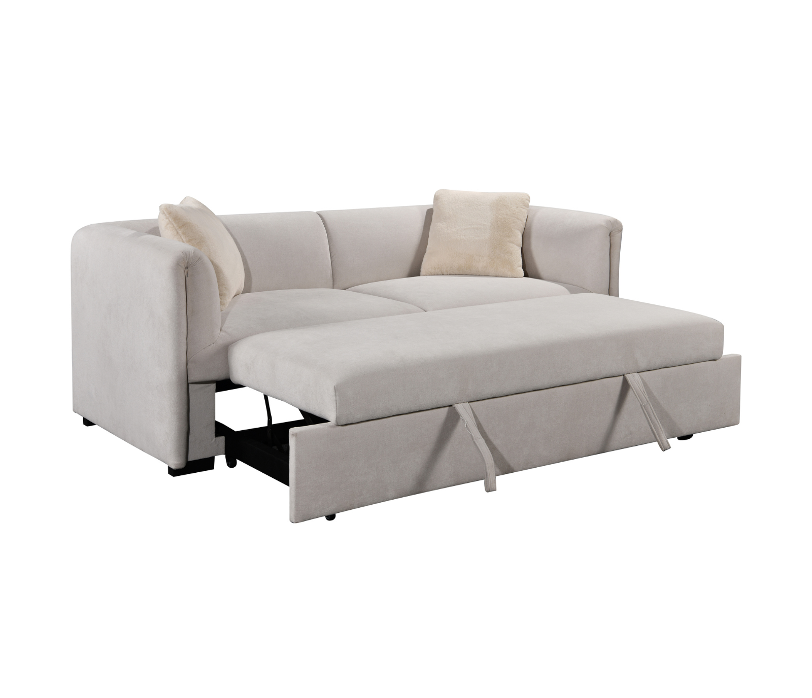 Ollie Sofa w/ Pull-Out Sleeper - Cream Fabric