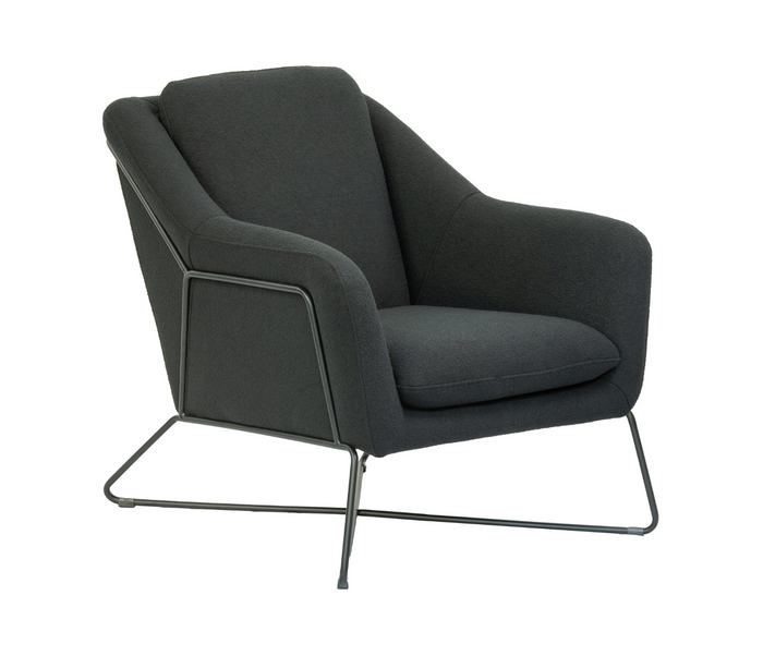 Olivia Accent Chair - Black Boucle