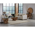 One Teak Root Glass Top Console Table