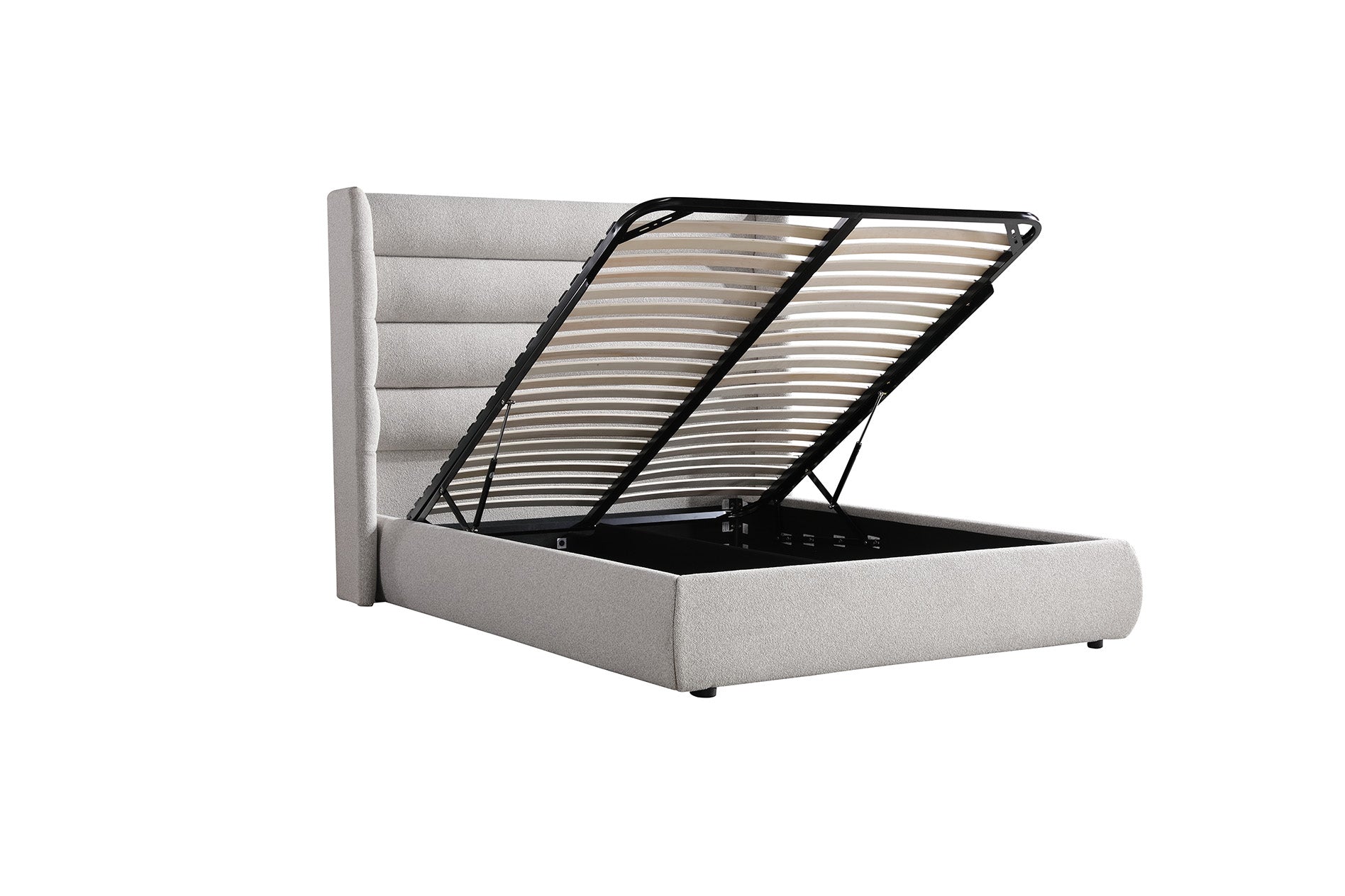 Paradox Upholstered Bed w/ Lift Storage - Dune Fabric