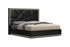 Pluto Upholstered Bed w/ LED Lights & Lift Storage - Jet Black