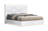 Pluto Upholstered Bed w/ LED Lights & Lift Storage - Snow White