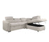Preston 3 Piece Sectional w/ Pull-Out Sleeper - Pebble Fabric