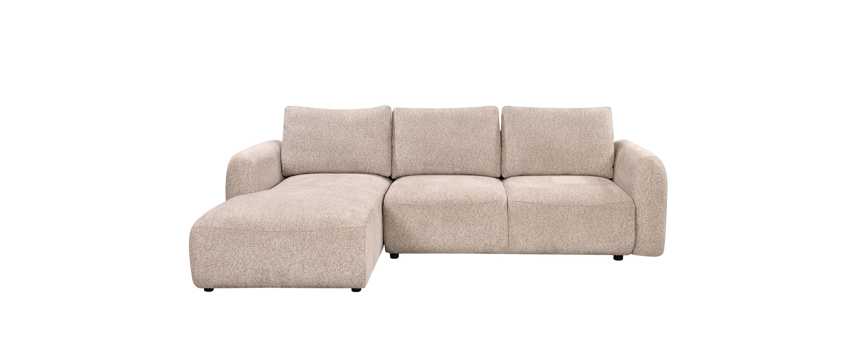 Prime 3 Piece Sectional w/ Pull-Out Sleeper - Mushroom Fabric