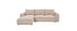 Prime 3 Piece Sectional w/ Pull-Out Sleeper - Mushroom Fabric