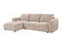 Prime 3 Piece Sectional w/ Pull-Out Sleeper - Mushroom Fabric