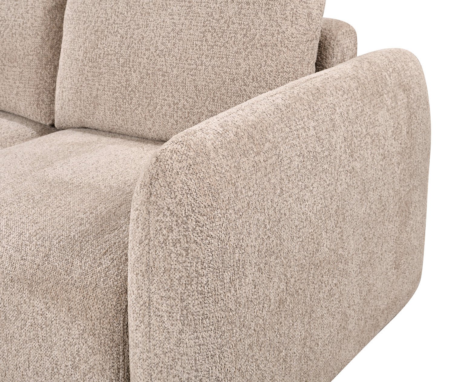 Prime 3 Piece Sectional w/ Pull-Out Sleeper - Mushroom Fabric